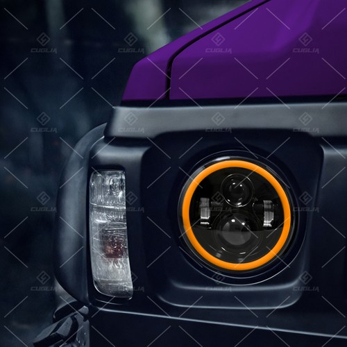 Fari full led tondo patrol - 7",